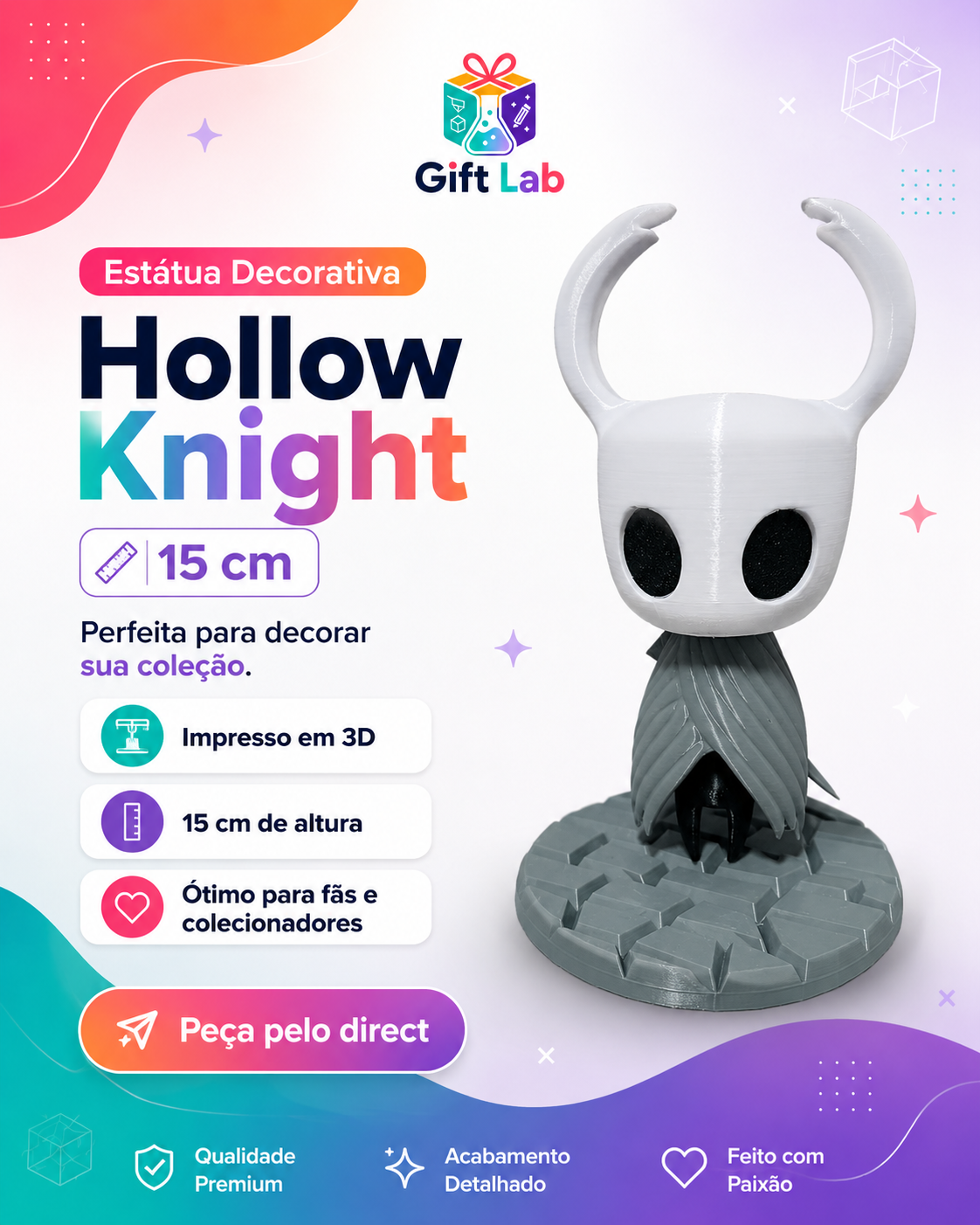 Estátua Decorativa Hollow Knight